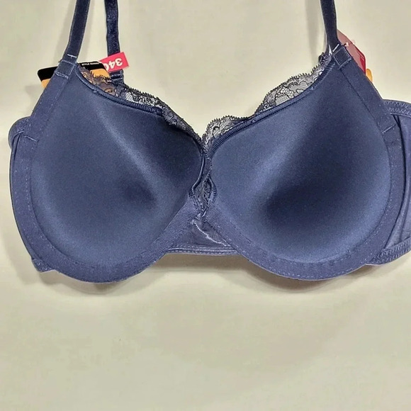 36D Maidenform Self Expressions Push Up and In UW Bra Navy Blue NWT - Picture 5 of 6